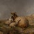 19th Century Large Oil on Canvas of Scottish Highland Sheep and Shepherd For Sale - Image 6 of 12