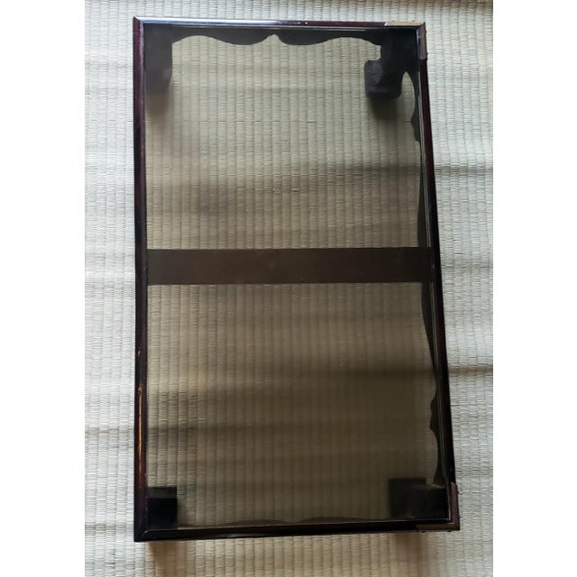 Brass Mid-Century Chinese Rosewood 5" H Tabletop Riser / Kang Table For Sale - Image 8 of 9