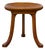 English Walnut Thebes Stool With Tripod Base, Turn of the Century, Attributed to Liberty & Co. For Sale
