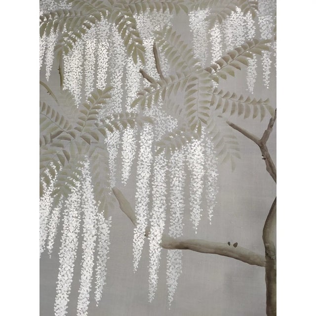 Wisteria Wallpaper Hand Painted Artworks For Sale - Image 4 of 4