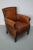 Industrial Vintage Dutch Club Chair in Cognac Colored Leather For Sale - Image 3 of 14