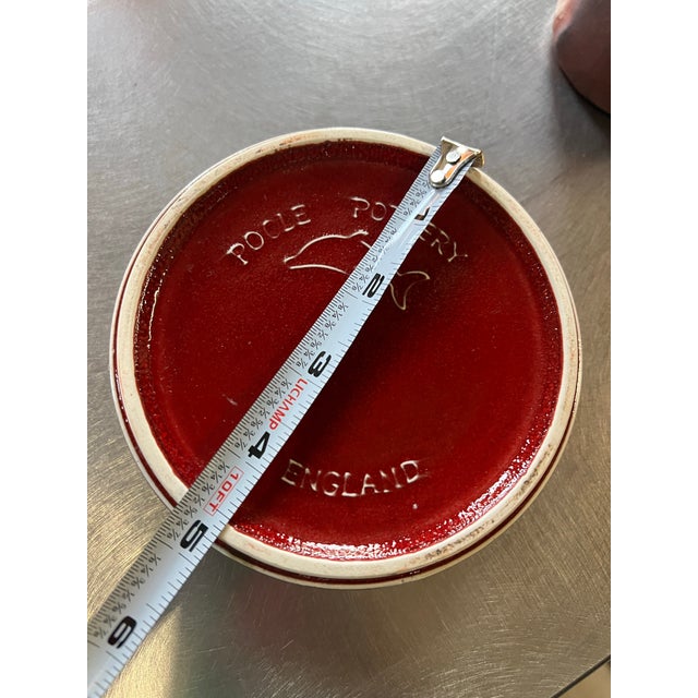 Abstract 1970s Colorful Red Abstract Ceramic Bowl With Lid For Sale - Image 3 of 7