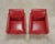 Pair of Italian Art Deco Style Red Leather Lounge Armchairs For Sale In Sacramento - Image 6 of 18