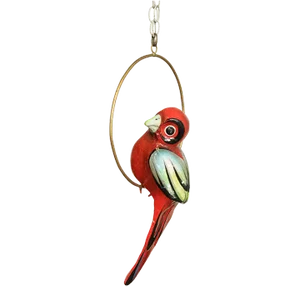 Tonala Mexico Folk Art Hanging Bird Sculpture