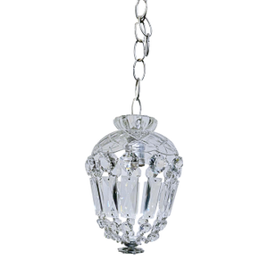 Vintage Glass Dish Basket Chandelier
