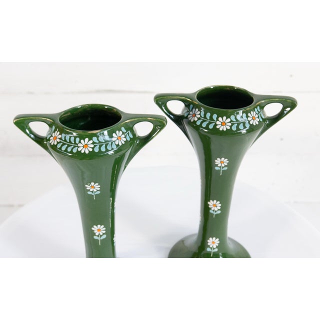 Art Nouveau Ceramic Vases, 1890s, Set of 2 For Sale - Image 6 of 14