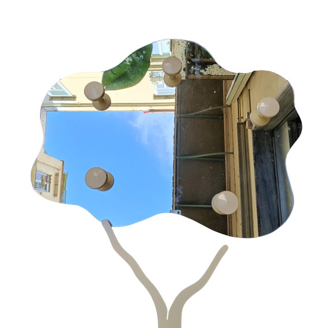 Tree Shaped Wall Hanger with Mirror, 1970s For Sale - Image 4 of 6