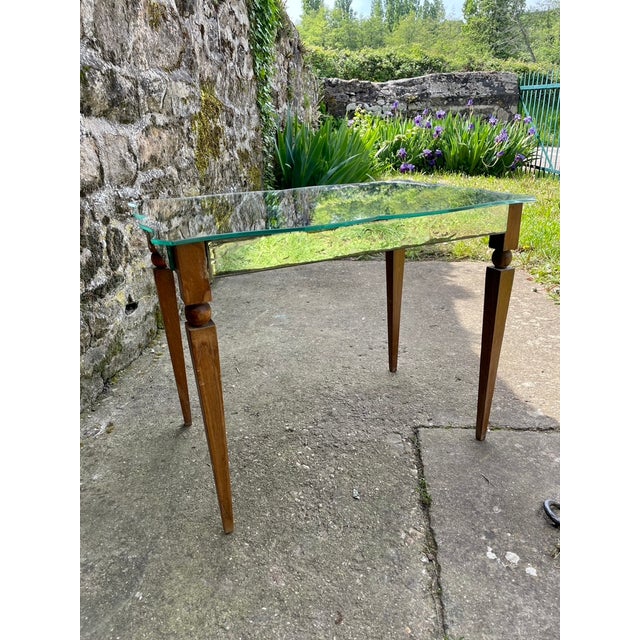 Vintage Mirrored Side Table, 1940 For Sale - Image 14 of 15