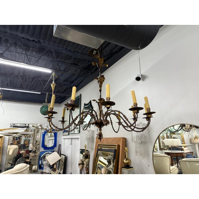 16th Century Italian Wrought Iron Chandelier For Sale - Image 4 of 17