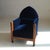 Dutch Art Deco Amsterdam School Armchair in Midnight Blue Velvet, 1920s For Sale - Image 4 of 18