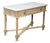 19th Century, Bleached Walnut Console Table with White Marble Top, Faceted Legs For Sale