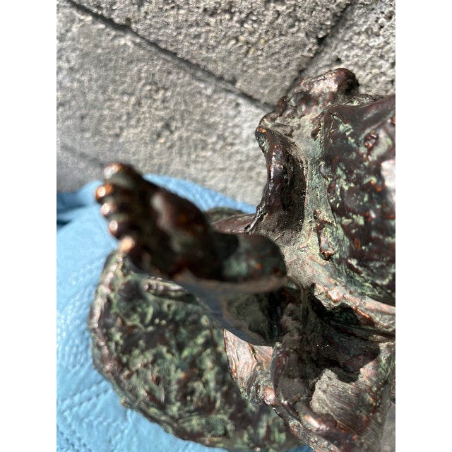 1970s Austin Production "Uttermost Welcome Home" Patinated Resin Brutalist Sculpture. For Sale - Image 11 of 18