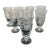 1970s Tiffin Crystal Etched Ice Tea Goblets Set of 8 For Sale