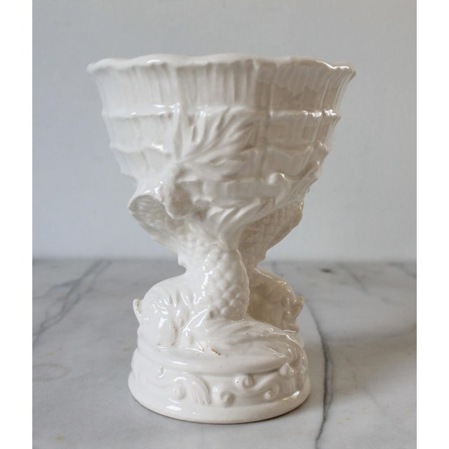 Mid 20th Century Vintage Ceramic Dolphin Fish Planter / Vase For Sale - Image 5 of 10