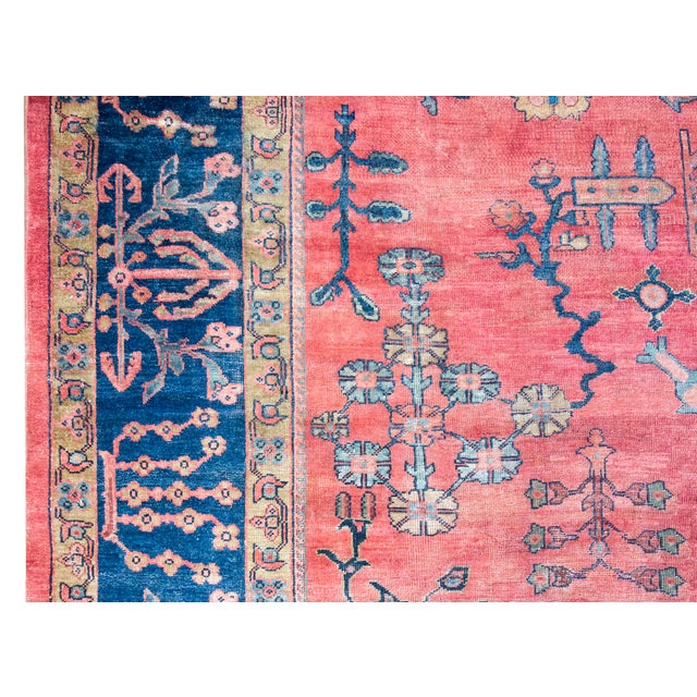 Red Early 20th Century Persian Sarouk Mahal Rug For Sale - Image 8 of 15