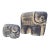 Vintage Brutalist Blackwashed Terracotta Elephant Sculptures – Graduated Pair For Sale