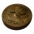 19th-Century Round Bronze and Wood Paperweight Depicting a Renaissance Nobleman For Sale