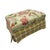 1990s Floral Upholstered Sofa With Ottoman in Cyrus Clark Linen, 1997 For Sale - Image 5 of 11