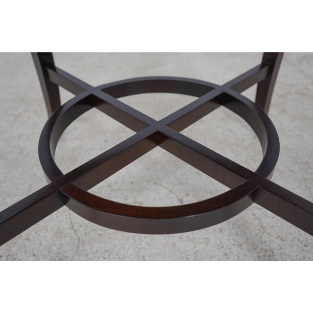 Brown Pair Sherrill Modern Design Cherry Lamp Tables For Sale - Image 8 of 13
