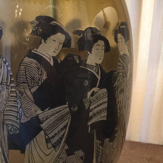 1960s Spectacular Mid-Century ModernChinoiserie Glass Lamps - A Pair For Sale - Image 9 of 18