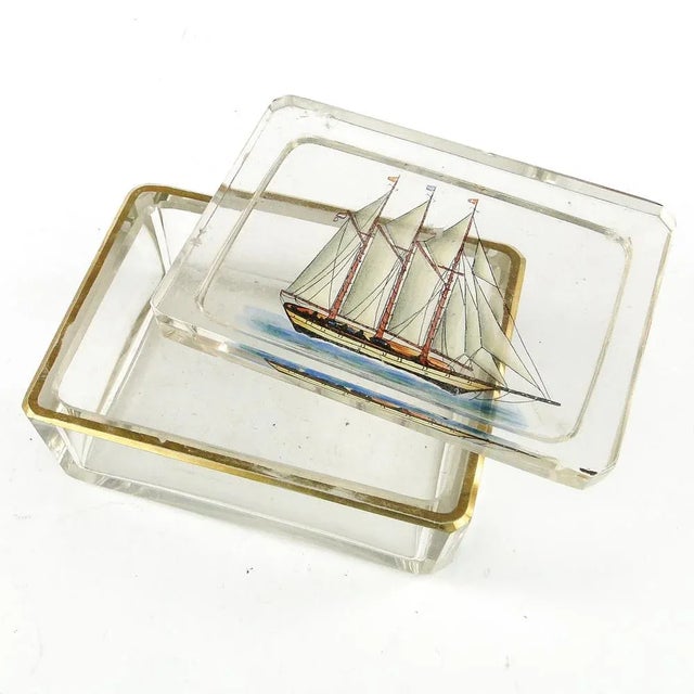 Glass Crystal Cigarette Case, Former Austro-Hungarian Empire, 1890s For Sale - Image 7 of 12