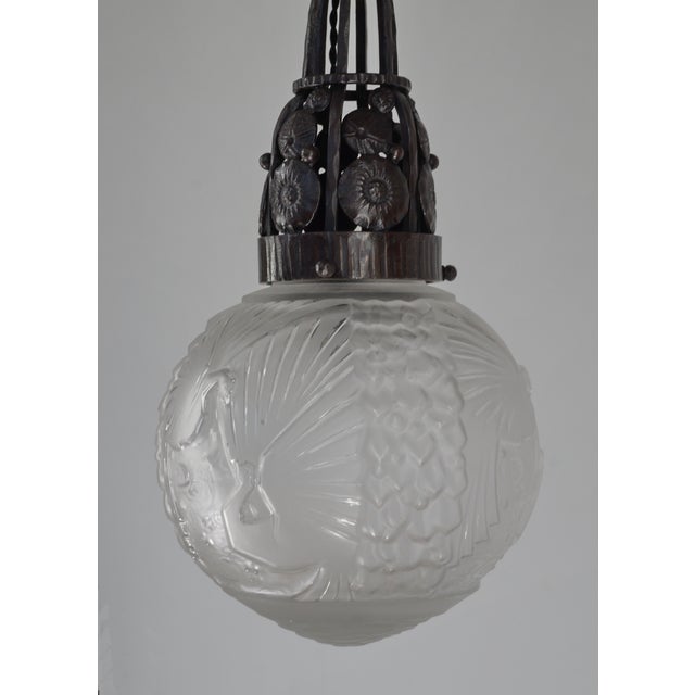 Muller Frères French Art Deco Pendant by M. Vasseur & Muller Freres 1920s France For Sale - Image 4 of 13