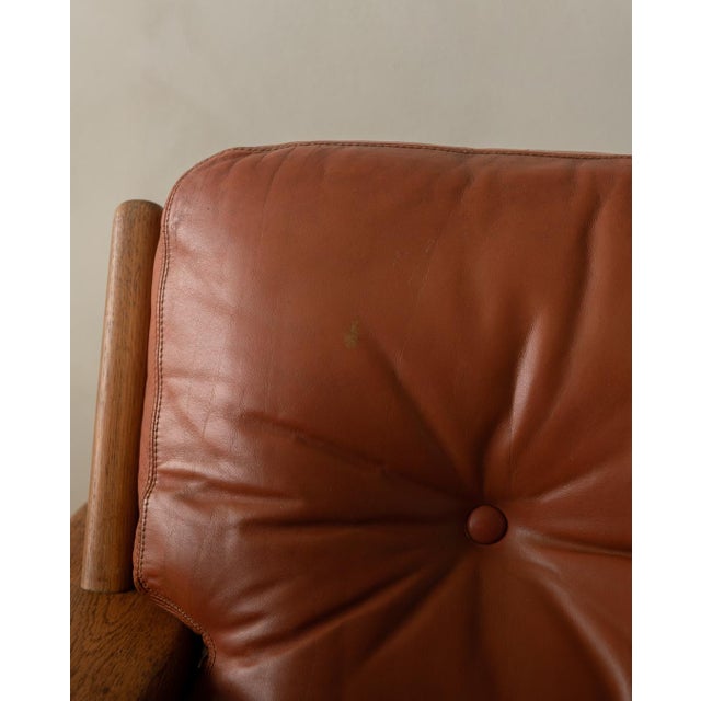 Vintage Bonanza Lounge Chair in Finnish Oak & Cognac Leather by Esko Pajamies for Asko, 1960s For Sale - Image 17 of 18