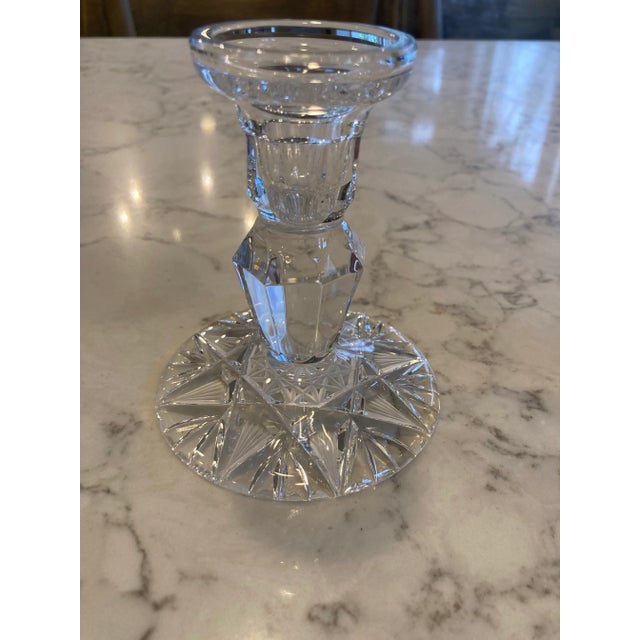 Vintage Pair of American Brilliant Candlesticks For Sale - Image 4 of 7