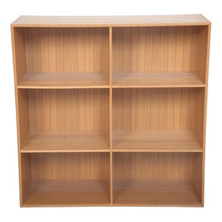 Vintage Bookcase in Elm by Mogens Koch, 1970s For Sale