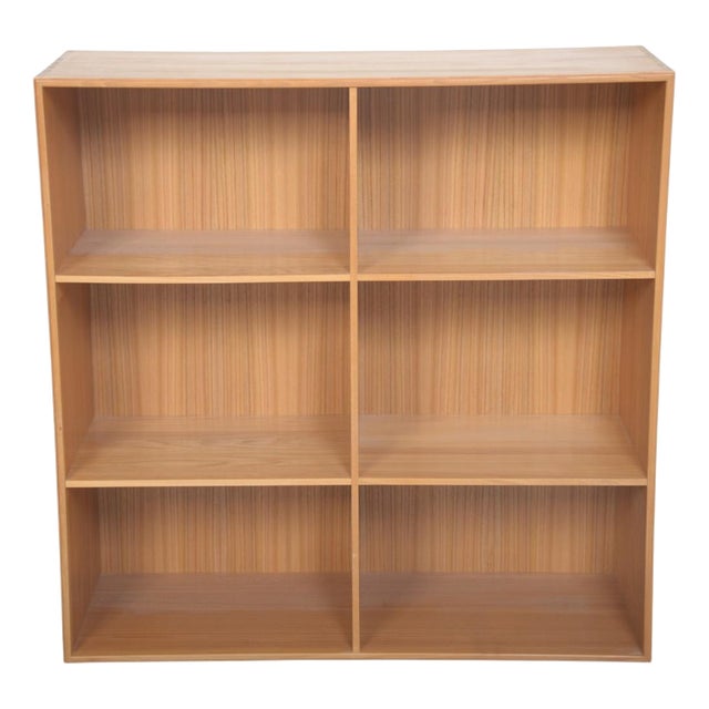 Vintage Bookcase in Elm by Mogens Koch, 1970s For Sale