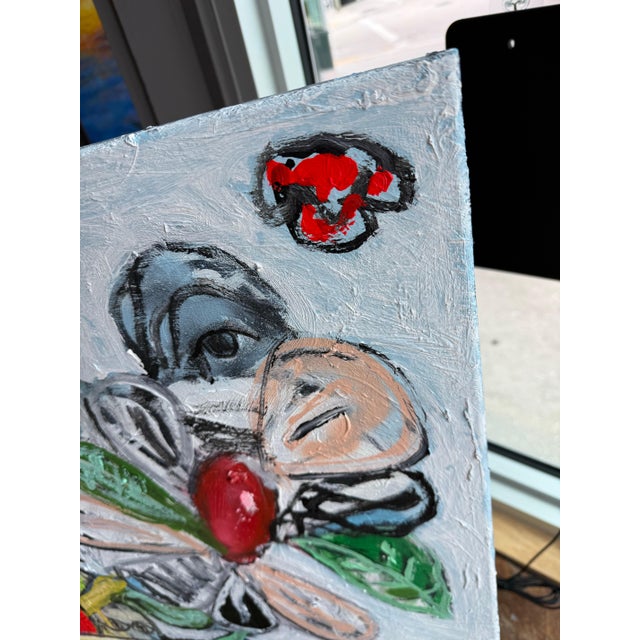 Red Scott Harper Mixed Media Painting titled “Pyro #2” 32 x 32 2024 For Sale - Image 8 of 10