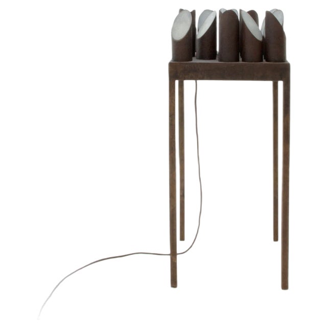 Table with Thorns in Steel XVI from early light For Sale