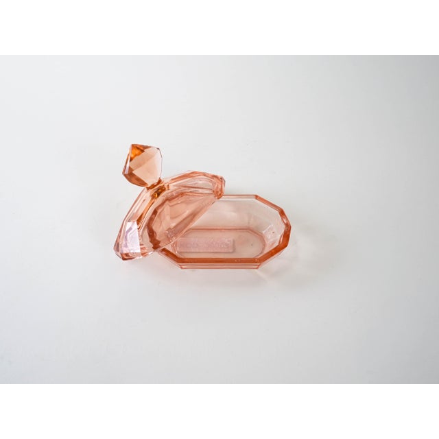 1930s Vintage Art Deco Italian Glass Butter Dish, 1930s For Sale - Image 5 of 8