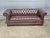 Store Item: English Brown Tufted Leather Chesterfield Sofa Description: Classic English made Chesterfield sofa featuring...