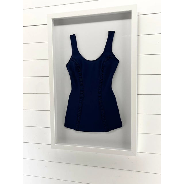 Real Vintage Designer Swimsuit Framed - Coastal Wall Decor This is an authentic real vintage women’s swimsuit; Not a print...