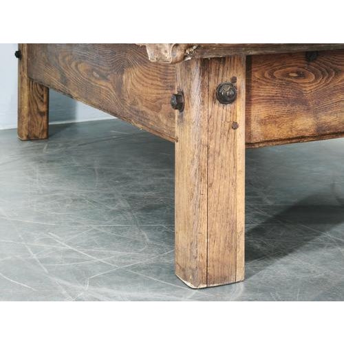 Vintage Czechoslovak Oak and Patinated Leather Gym Bench, 1940s For Sale - Image 6 of 15