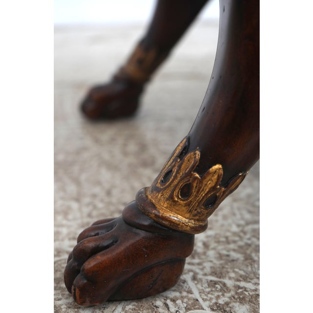 Animal Skin Theodore Alexander Regency Style Leather Footstool Ottoman For Sale - Image 7 of 12