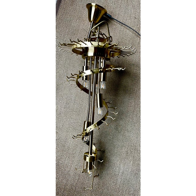 Vintage Glass Crystals Cascade Chandelier in the Style of Paolo Venini, 1980s For Sale - Image 9 of 13