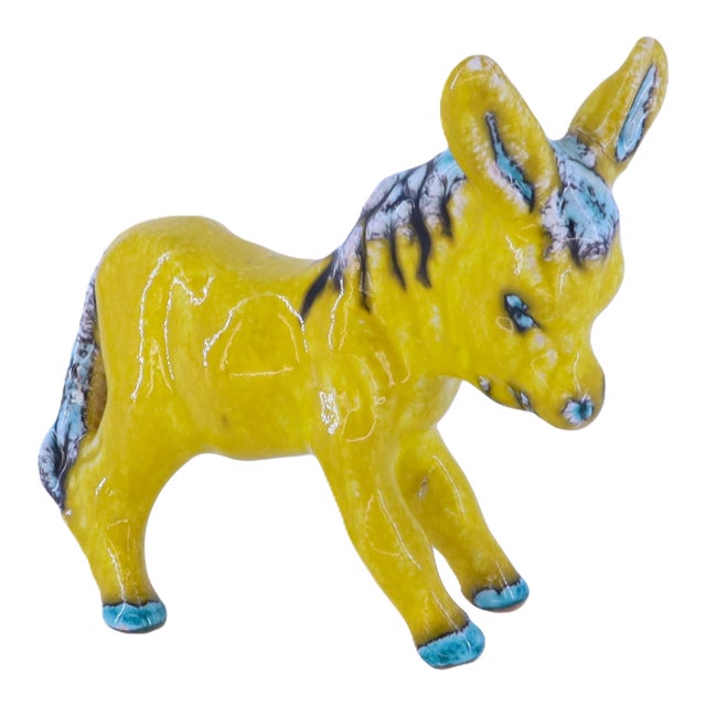Vintage Vietri Donkey Figurine For Sale