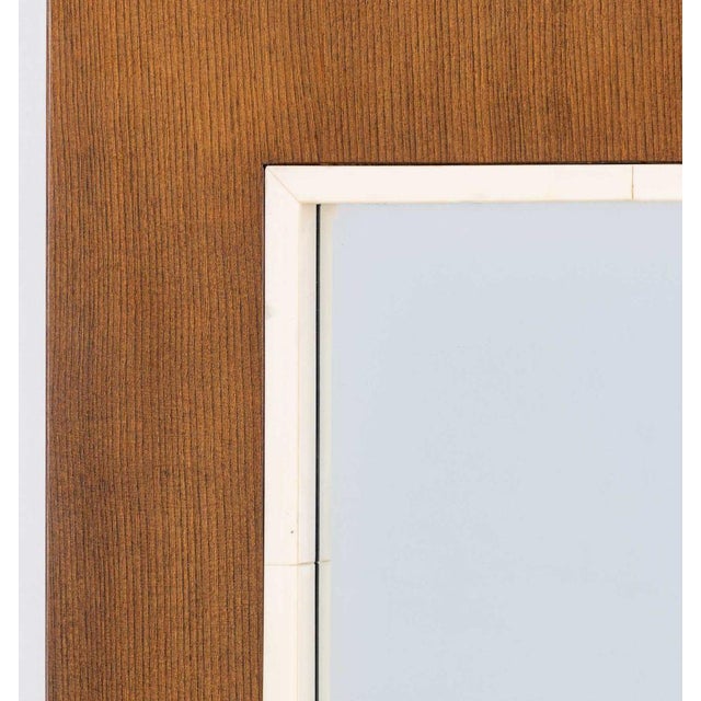 Art Deco Art Deco Style Lacquered Wood Beveled Glass Mirror For Sale - Image 3 of 5