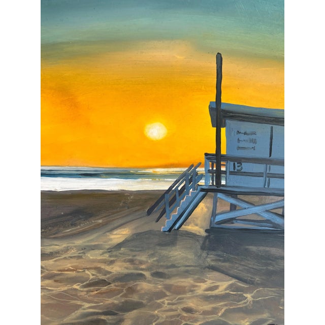 Contemporary Malibu Sunset, 8x10 Inches, Original Oil Painting by Jessica Fairley For Sale - Image 3 of 5