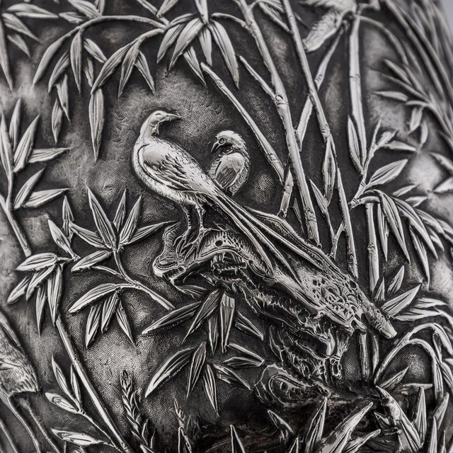 19th Century Chinese Export Silver Goblet from Lee Ching, 1870s For Sale - Image 11 of 18