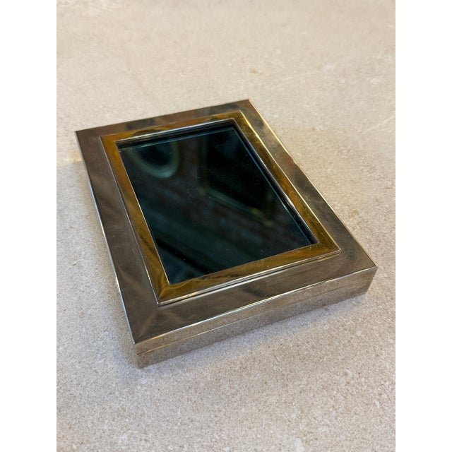 Brass and Glass Humidor Box With Wood Interior, 1970s For Sale - Image 4 of 7