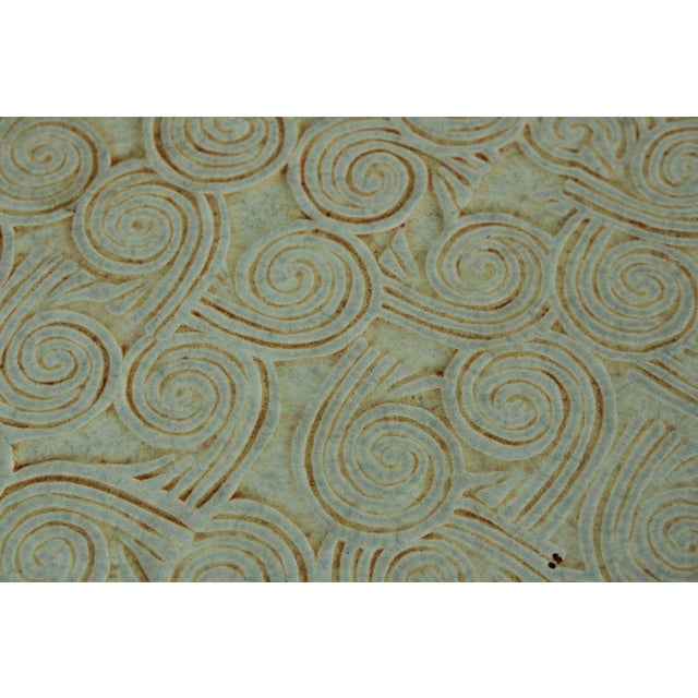 Mid Century Modern Pair of Wrought Iron Tile Top Tray Tables For Sale - Image 10 of 12