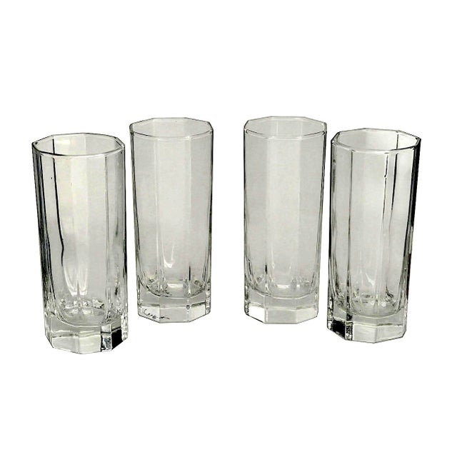 Mid-Century Modern Vintage Flat Juice Glass Octime Clear by Cristal d'Arques - Durand, Set of 4 For Sale - Image 3 of 5