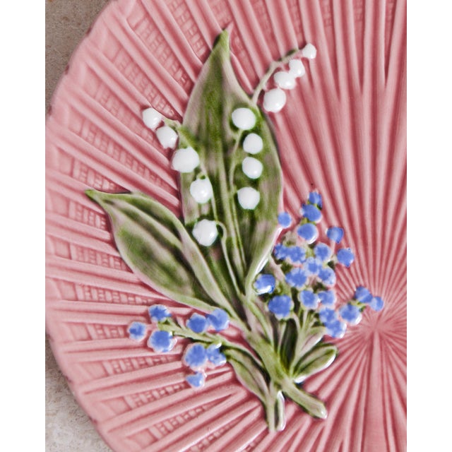 Schramberg Majolica 1920s Art Nouveau 11.5 Inch Schramberg Majolica Plate For Sale - Image 4 of 14