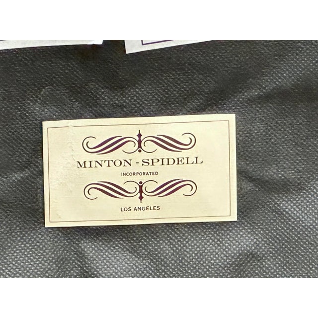 Minton-Spidell Traditional Arm Chair in Pasini Suede With Brass Nailhead Trim For Sale - Image 9 of 11