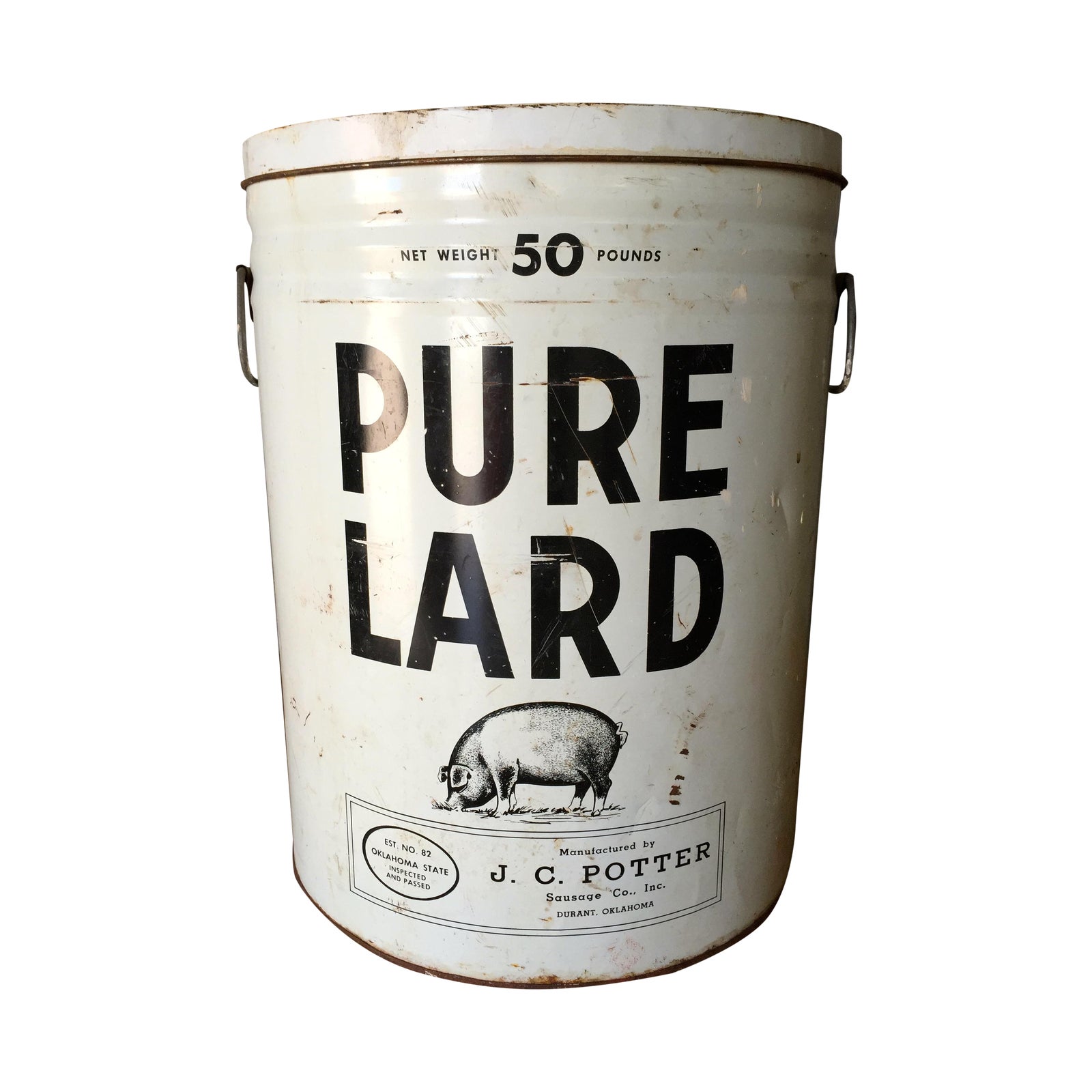 Vintage Lard Container From Oklahoma Chairish