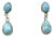 1970s Vintage Southwestern Boho Chic Blue Larimar & Sterling Drop Dangle Earrings - A Pair. For Sale