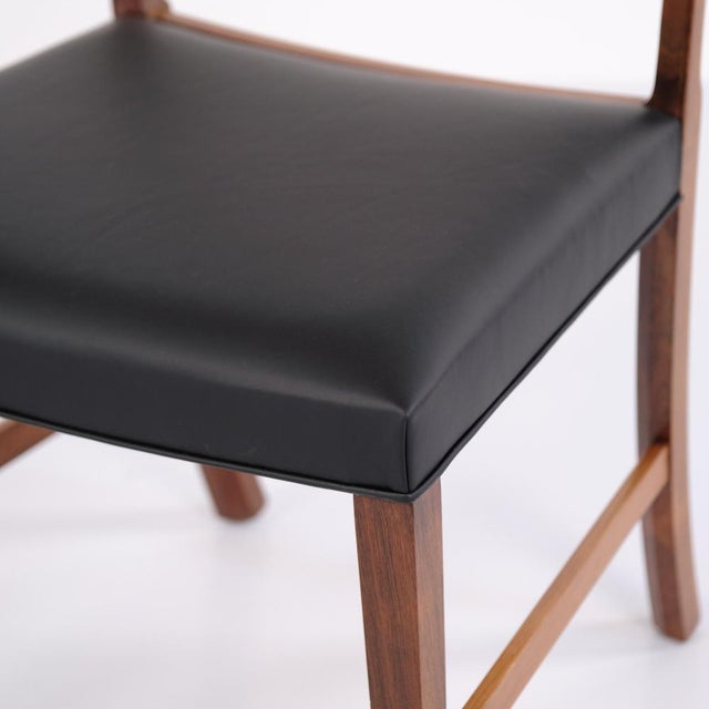 Dining Chairs in Rosewood attributed to Ole Wanscher for A.J. Iversen, 1940s, Set of 4 For Sale - Image 3 of 13